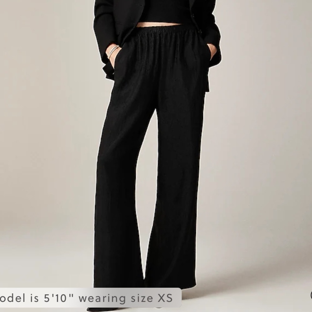NWT JCREW Stratus Pant in Black, size XS